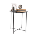 Kisasztal levehető tálcával, fekete, RENDER