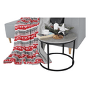 Kétoldalas bárány takaró, téli motívum, 150x200, RENIFE