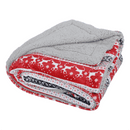 Kétoldalas bárány takaró, téli motívum, 150x200, RENIFE