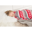 Kétoldalas bárány takaró, téli motívum, 150x200, RENIFE