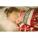 Kétoldalas bárány takaró, téli motívum, 150x200, RENIFE