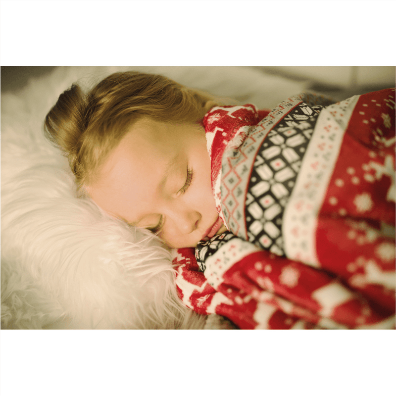 Kétoldalas bárány takaró, téli motívum, 150x200, RENIFE