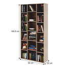 Magas könyvespolc, DTD laminált, sonoma tölgyfa, DUNAJ 13