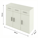 Komód, fehér, RESITA TYP 3