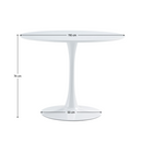 Étkezőasztal, kerek, fehér, matt, átmérő 110 cm, REVENTON NEW
