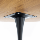 Étkezőasztal, kerek, tölgy/fekete, átmérő 110 cm, REVENTON NEW