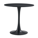 Étkezőasztal, fekete, átmérő 80 cm, REVENTON NEW