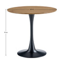Étkezőasztal, tölgy/fekete, átmérő 80 cm, REVENTON NEW