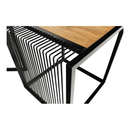 Két dohányzóasztal készlet, tölgyfa/fekete, RIMBO