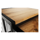 Két dohányzóasztal készlet, tölgyfa/fekete, RIMBO