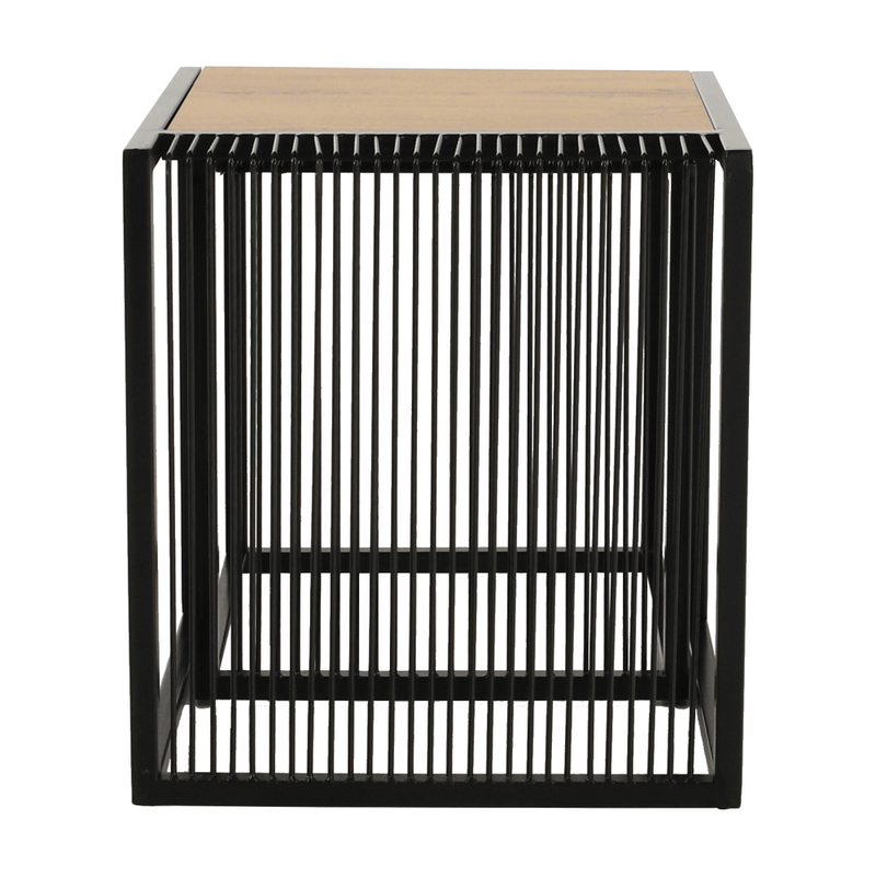 Két dohányzóasztal készlet, tölgyfa/fekete, RIMBO