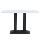 Bisztró asztal, fehér/fekete, 120x60 cm, RINALDO TYP 2