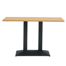 Bisztró asztal, tölgy/fekete, 120x60 cm, RINALDO TYP 2