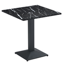 Bisztró asztal, fekete márvány/fekete, 70x70 cm, RINALDO TYP 1
