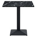 Bisztró asztal, fekete márvány/fekete, 70x70 cm, RINALDO TYP 1