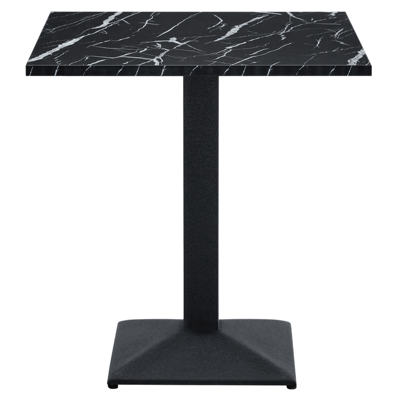 Bisztró asztal, fekete márvány/fekete, 70x70 cm, RINALDO TYP 1