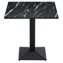 Bisztró asztal, fekete márvány/fekete, 70x70 cm, RINALDO TYP 1