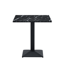 Bisztró asztal, fekete márvány/fekete, 70x70 cm, RINALDO TYP 1