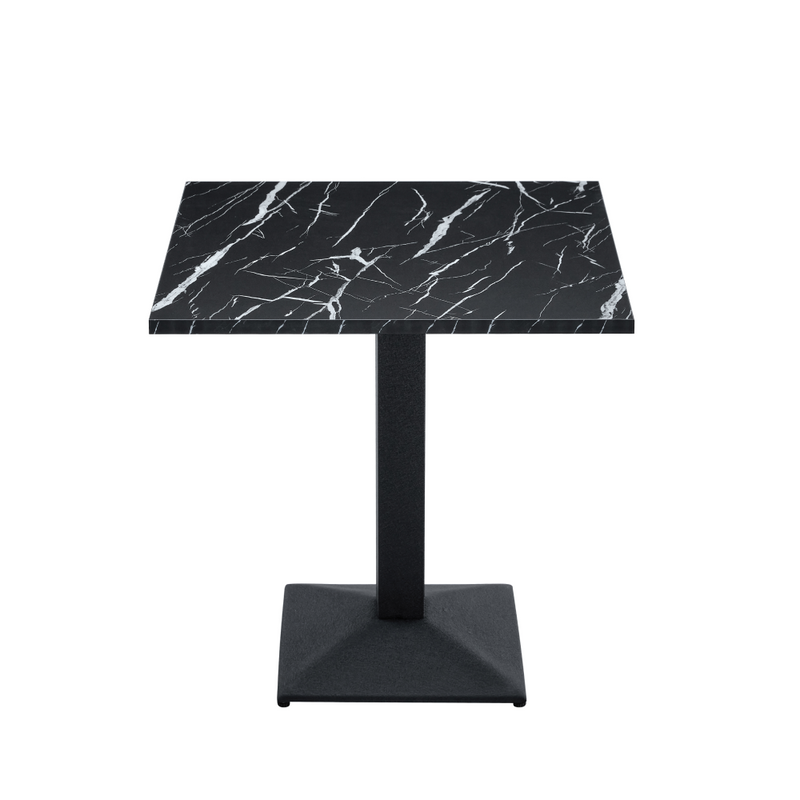 Bisztró asztal, fekete márvány/fekete, 70x70 cm, RINALDO TYP 1