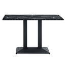 Bisztró asztal, fekete márvány/fekete, 120x60 cm, RINALDO TYP 2