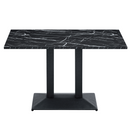 Bisztró asztal, fekete márvány/fekete, 120x60 cm, RINALDO TYP 2