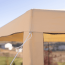 Kerti pavilon sátor, 3,9x2,5x3,9m, bézs/fekete, RINGE TYP 2+6 oldal