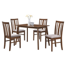 Étkezőgarnitúra 1+4, dió/bézs, ROIS SET