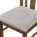 Étkezőgarnitúra 1+4, dió/bézs, ROIS SET