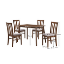 Étkezőgarnitúra 1+4, dió/bézs, ROIS SET