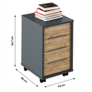 Irodai konténer, grafit/tölgyfa artisan, RIOMA NEW TYP 14