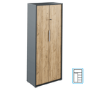 Szekrény zárral, grafit/tölgyfa artisan, RIOMA NEW  TYP 31