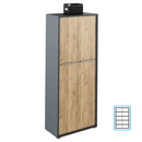 Polc szekrény, grafit/tölgyfa artisan, RIOMA NEW TYP 07
