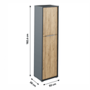 Polc szekrény, grafit/tölgyfa artisan, RIOMA NEW TYP 08
