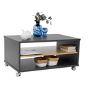 Dohányzóasztal, grafit/tölgyfa artisan, RIOMA NEW TYP 32