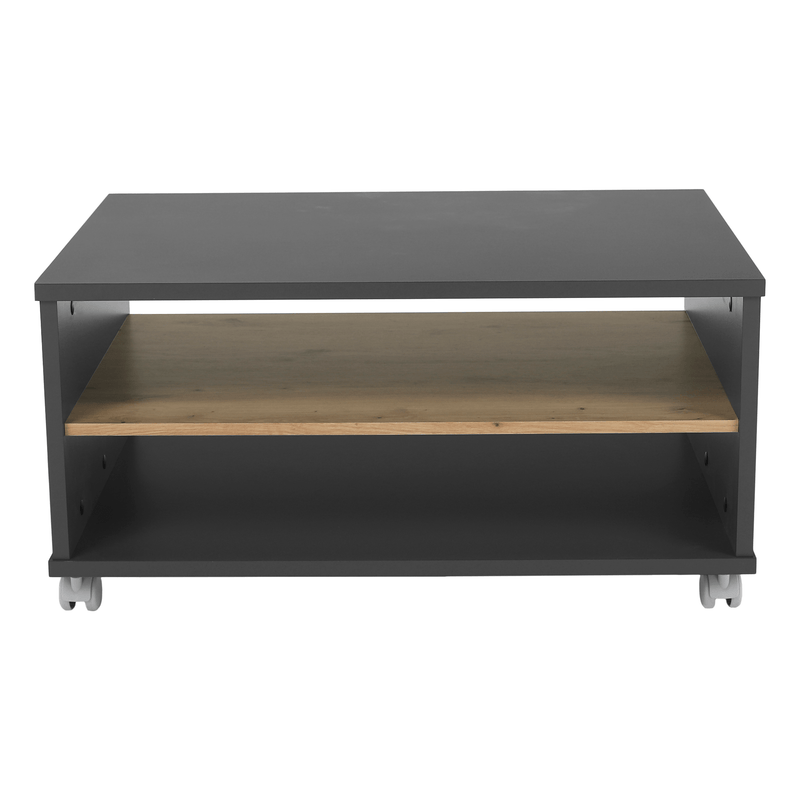 Dohányzóasztal, grafit/tölgyfa artisan, RIOMA NEW TYP 32