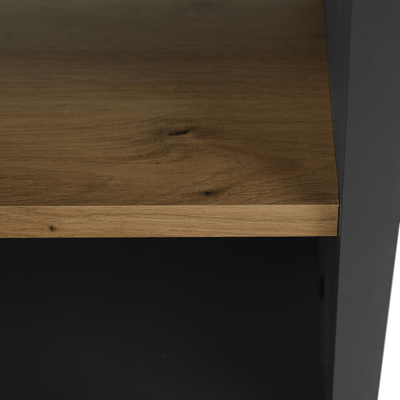 Dohányzóasztal, grafit/tölgyfa artisan, RIOMA NEW TYP 32