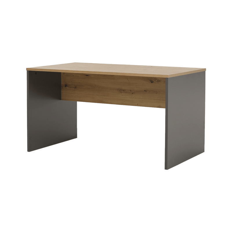 Íróasztal, grafit/tölgyfa artisan, RIOMA NEW TYP 11