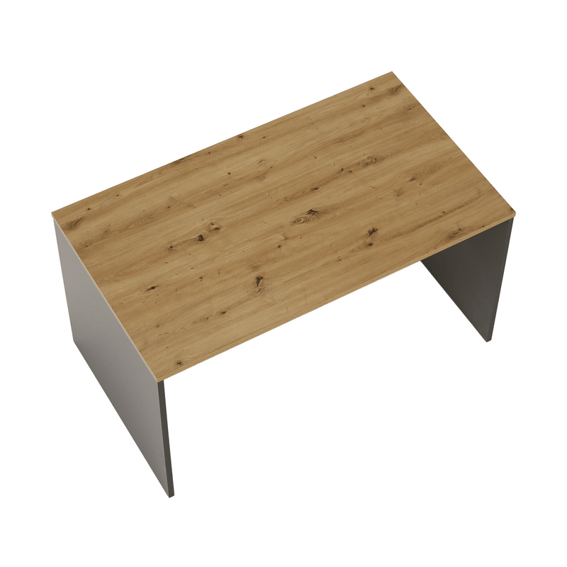 Íróasztal, grafit/tölgyfa artisan, RIOMA NEW TYP 11