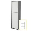 Polcos szekrény, grafit/fehér, RIOMA NEW TYP 08