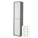 Magas polcos szekrény, grafit/fehér, RIOMA NEW TYP 06