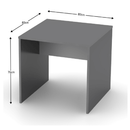 Íróasztal, grafit/féher, RIOMA NEW TYP 17