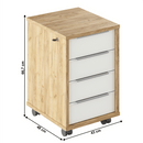 Fiókos elem zárral,artisan tölgy/fehér, RIOMA TYP 30