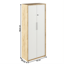 Szekrény zárral, artisan tölgy/fehér, RIOMA  TYP 31