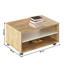 Dohányzóasztal, artisan tölgy/fehér, RIOMA TYP 32