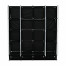 Moduláris szekrény szervező, fekete/tejfehér, RODAN TYP 2