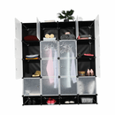 Moduláris szekrény szervező, fekete/tejfehér, RODAN TYP 2