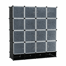 Moduláris szekrény szervező, fekete/tejfehér, RODAN TYP 2