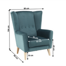 Fotel-füles, mentol/bükk, RODEZA