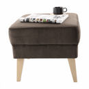 Puff, taupe-szürke-barna/bükk, RODEZA