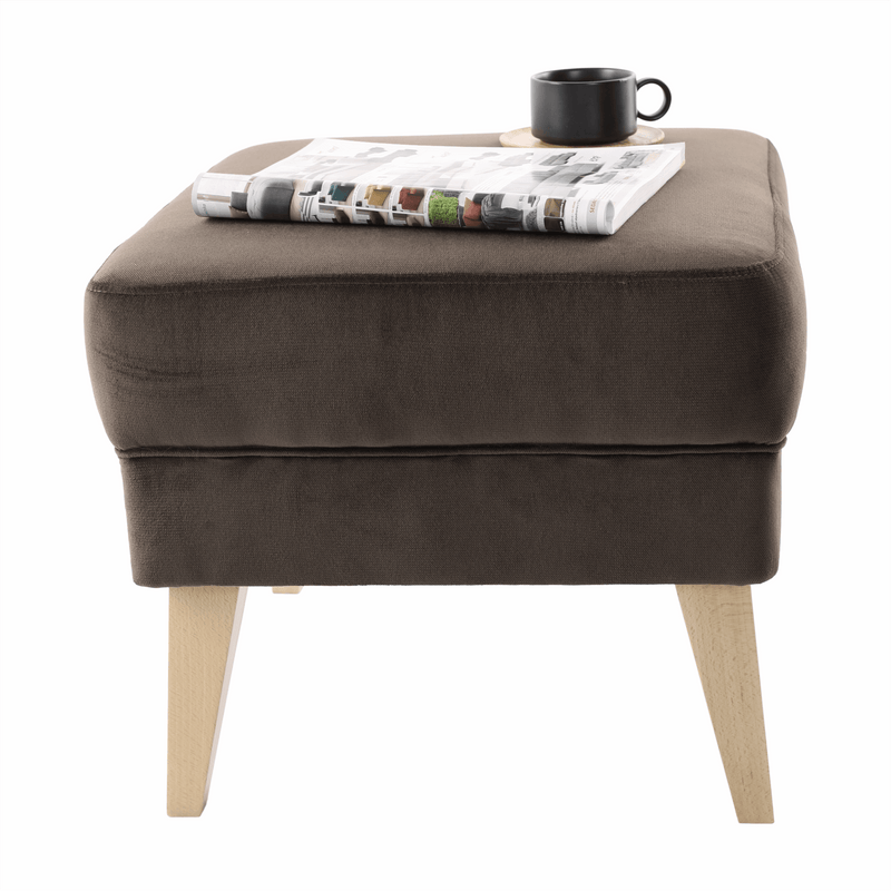 Puff, taupe-szürke-barna/bükk, RODEZA